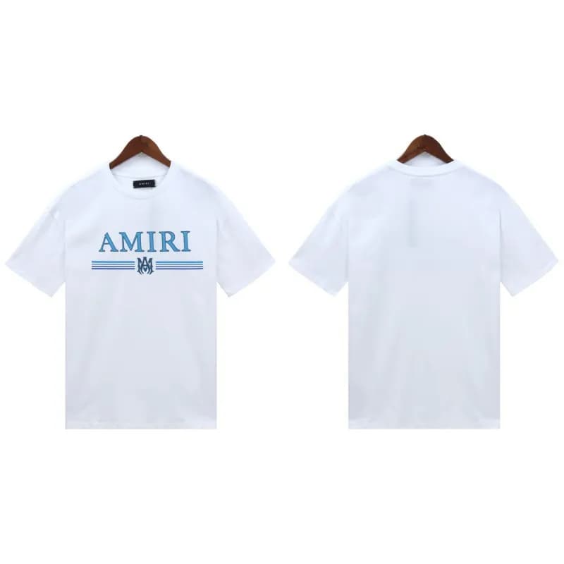 Amiri Logo T-Shirt Embroidered Script — 2217 白