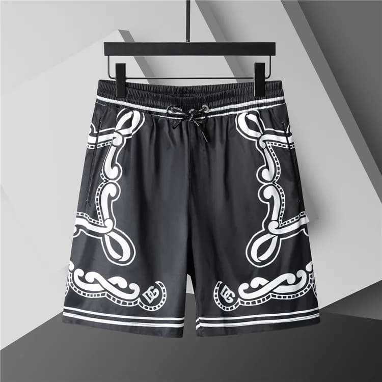Balmain Logo Tape Shorts Black with White Logo Tape — 3787 black