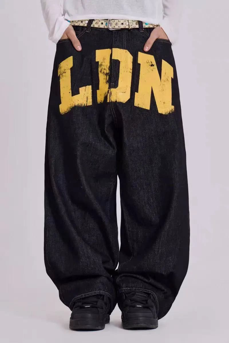 Baggy Jeans LDN Logo Print