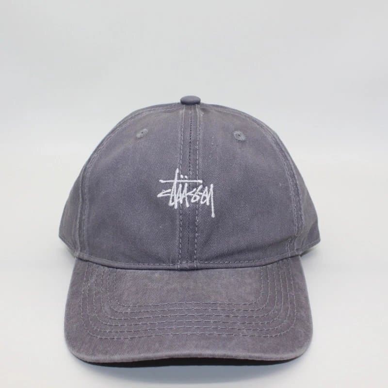 Stüssy Classic Logo Cap Black Script — 复古-灰色