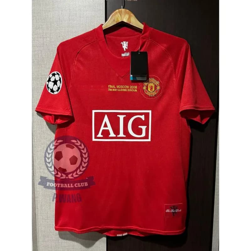 2007-08 Champions League Final Jersey AIG Sponsor