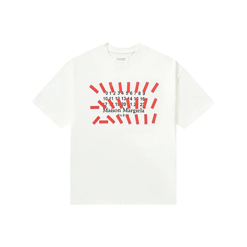 Maison Margiela Numbered Logo Tee Numeric Print — 36