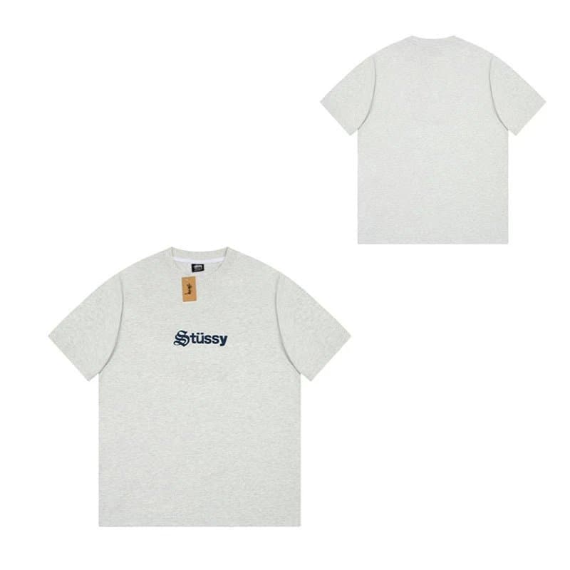 Stüssy Logo Tee Heather Grey