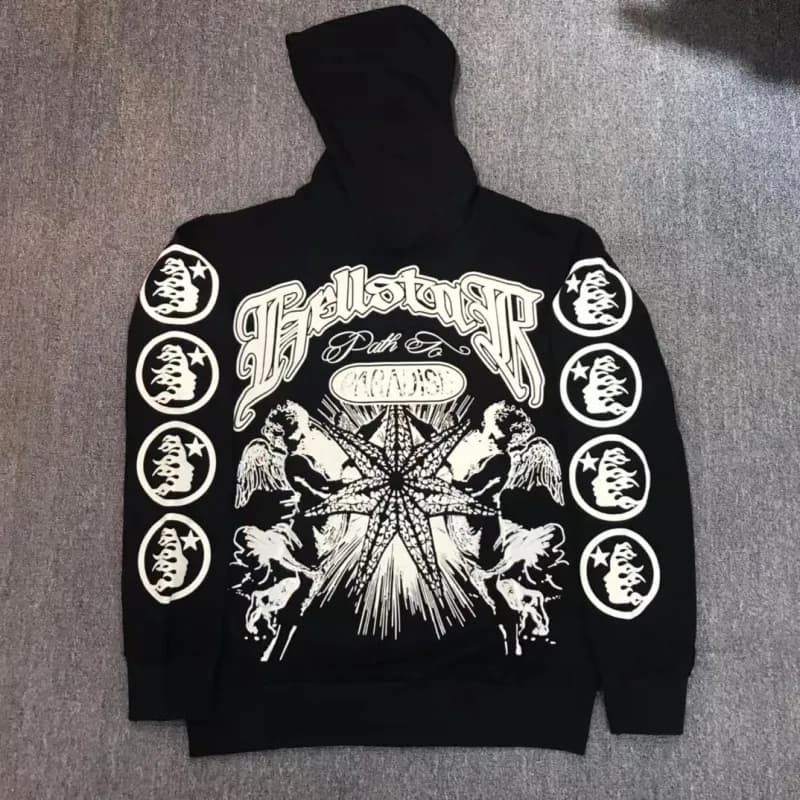 Joggers Hellstar Logo Print — 2 hoodies