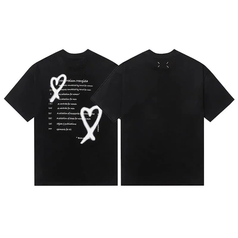 Maison Margiela Graphic Tee Heart Print