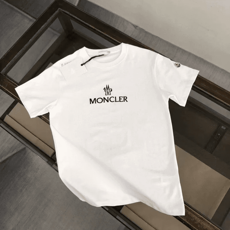 Prada Logo T-Shirt Triangle Logo — Moncler-白色3