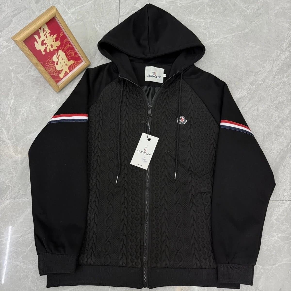 Moncler Hooded Zip-Up Jacket Logo Hood — 17