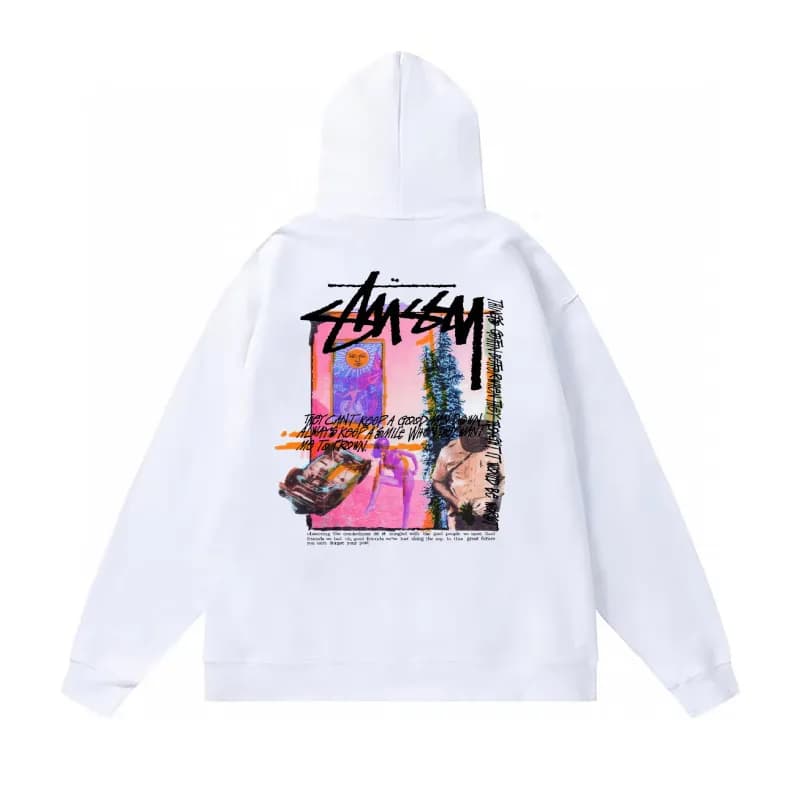 Carhartt Hooded Sweatshirt Embroidered Logo — 124 white