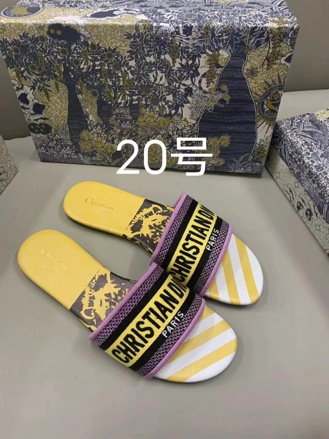 Dior Slide Sandal Oblique Logo Strap — 5