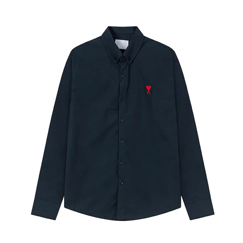 Amiri Button-Up Shirt Heart Embroidery
