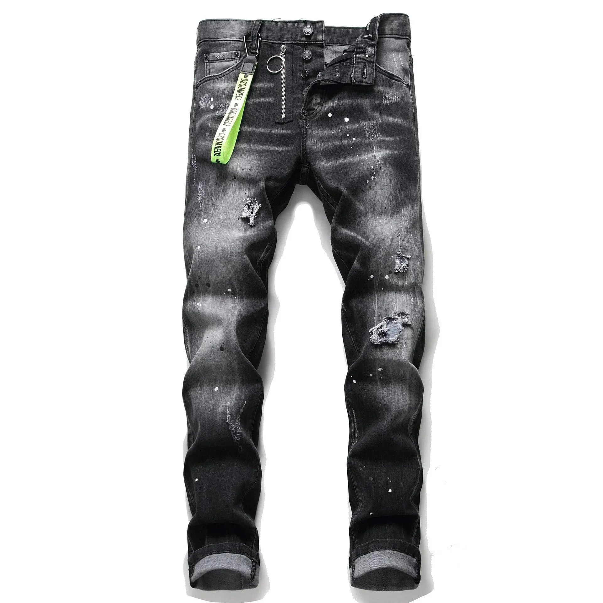 Diesel Distressed Jeans Paint Splatter