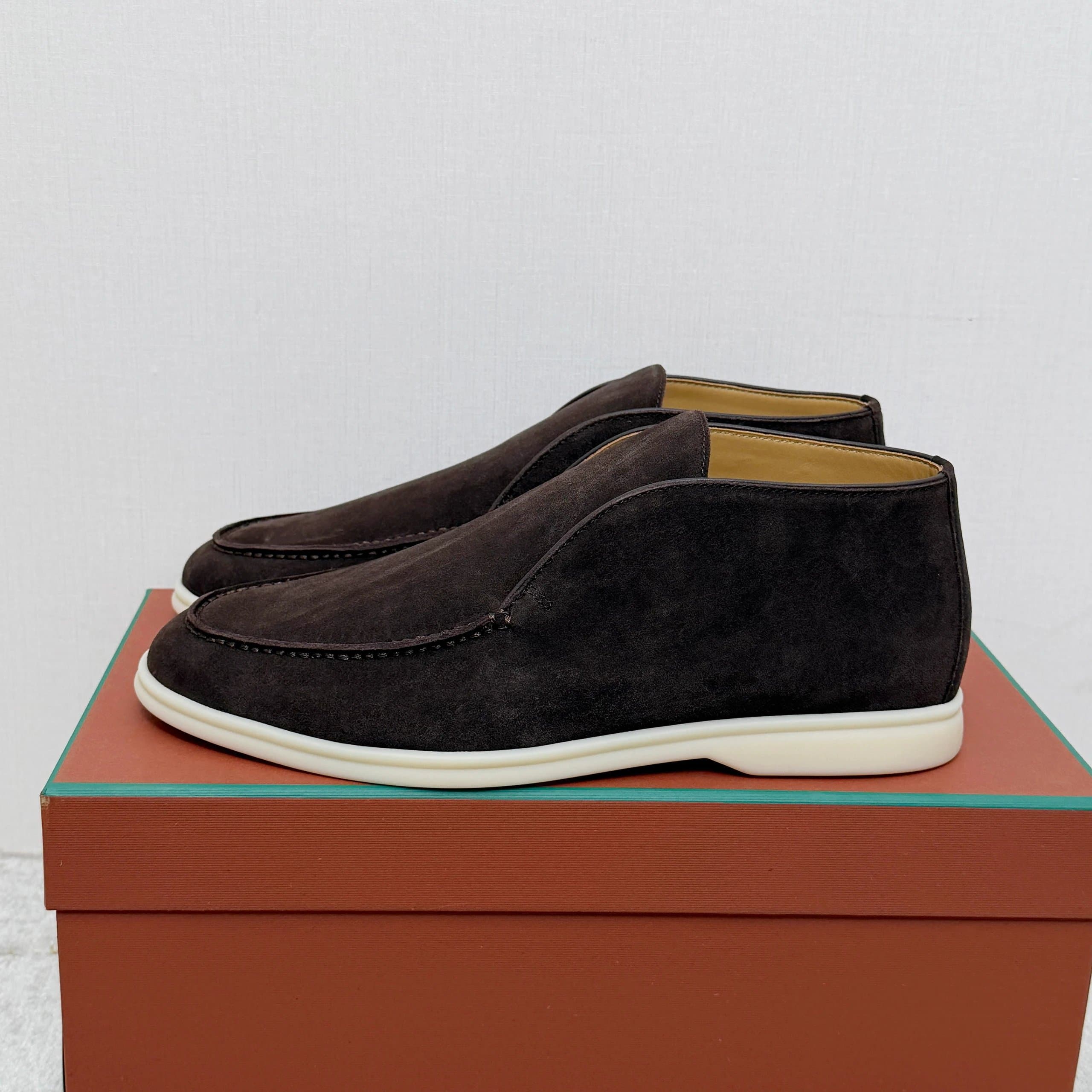 Loro Piana Suede Loafer Chocolate Brown