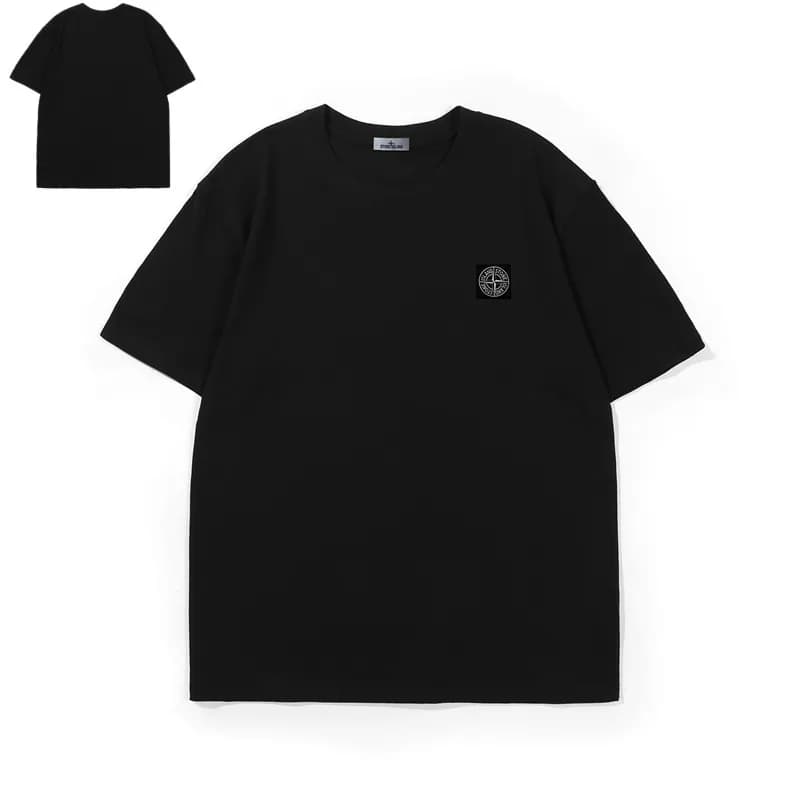 Stone Island Logo T-Shirt Compass Logo — 808黑色