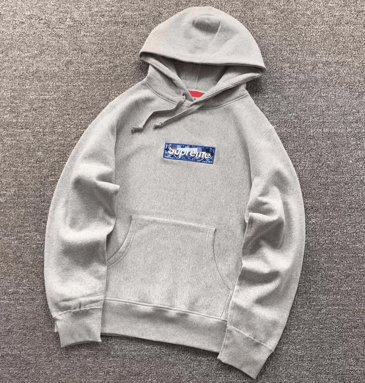 Supreme Crewneck Sweatshirt Established 1994 Box Logo — E513#腰果花灰色
