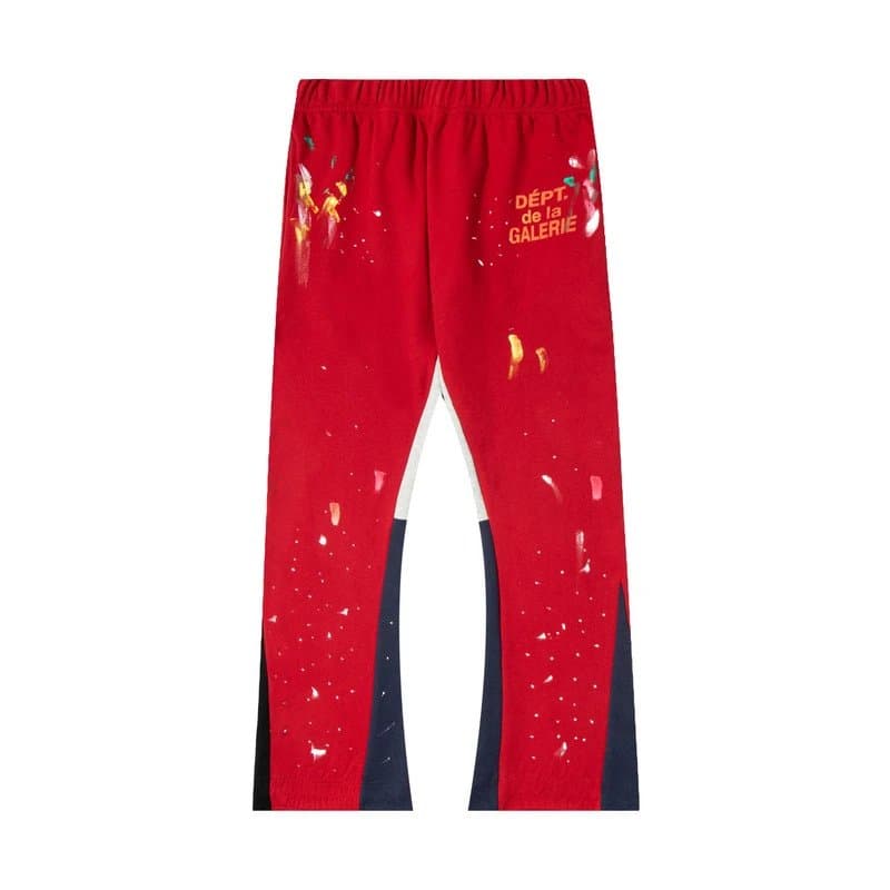 Corteiz Track Pants Paint Splatter — G19红色