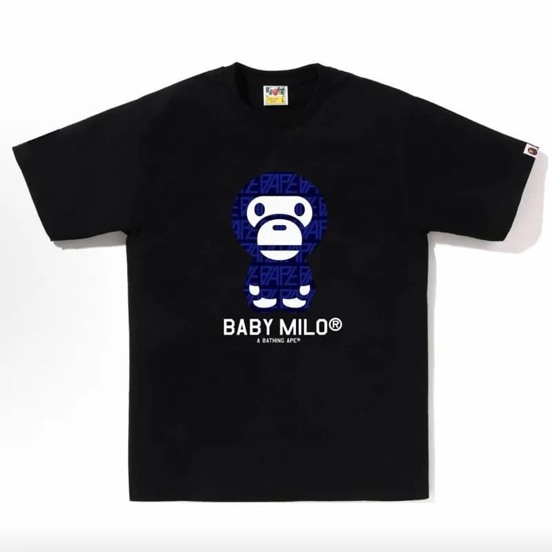 BAPE Baby Milo Tee Blue Logo Print