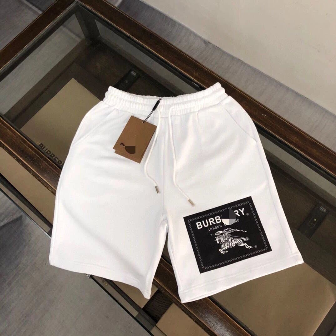 Balenciaga Printed Shorts Zigzag Pattern with Bear Patch — 37