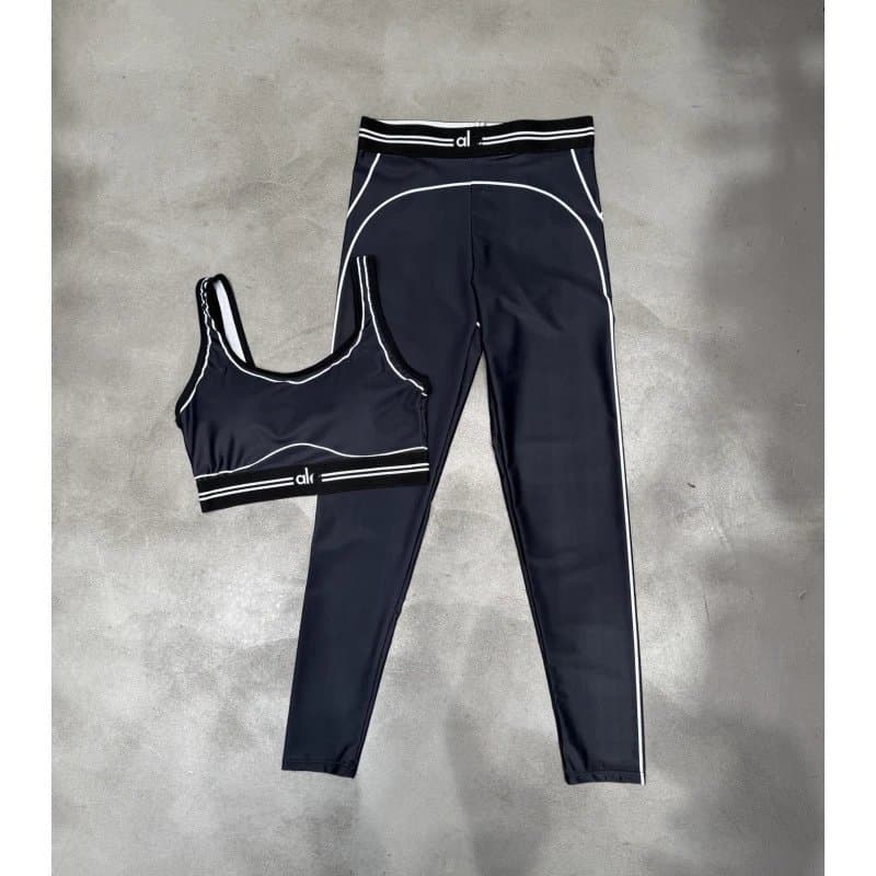 Lululemon Performance Set Black with White Trim