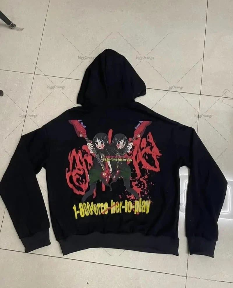 Travis Scott Hoodie Distorted Face Graphic — 黑色07