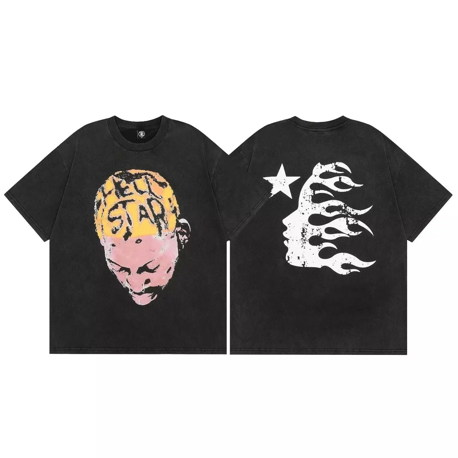 Hellstar Graphic Tee Flame Face Logo — 24