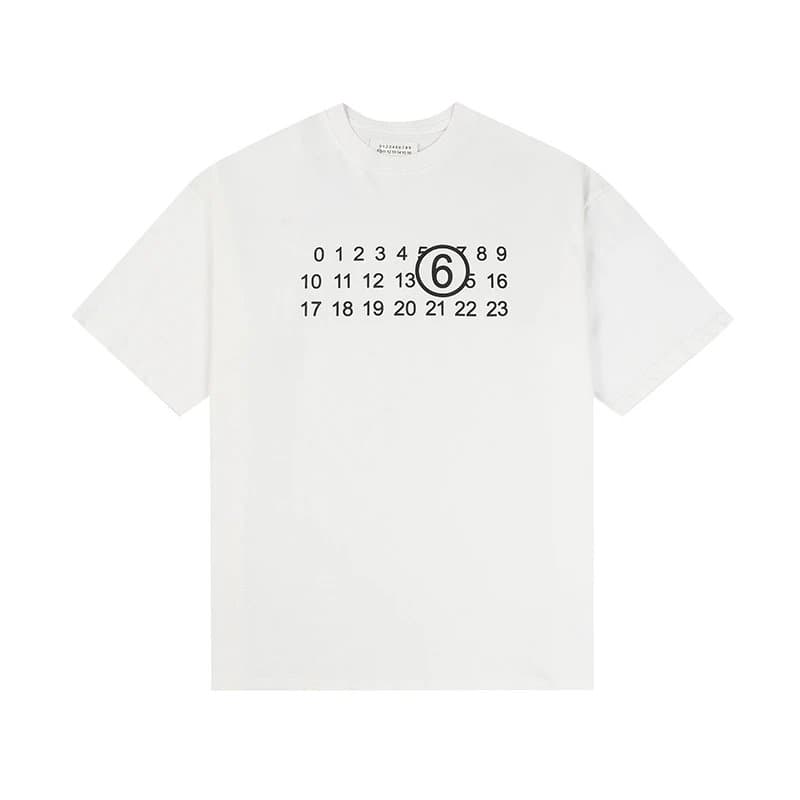 Maison Margiela Number 6 Tee Numeric Print