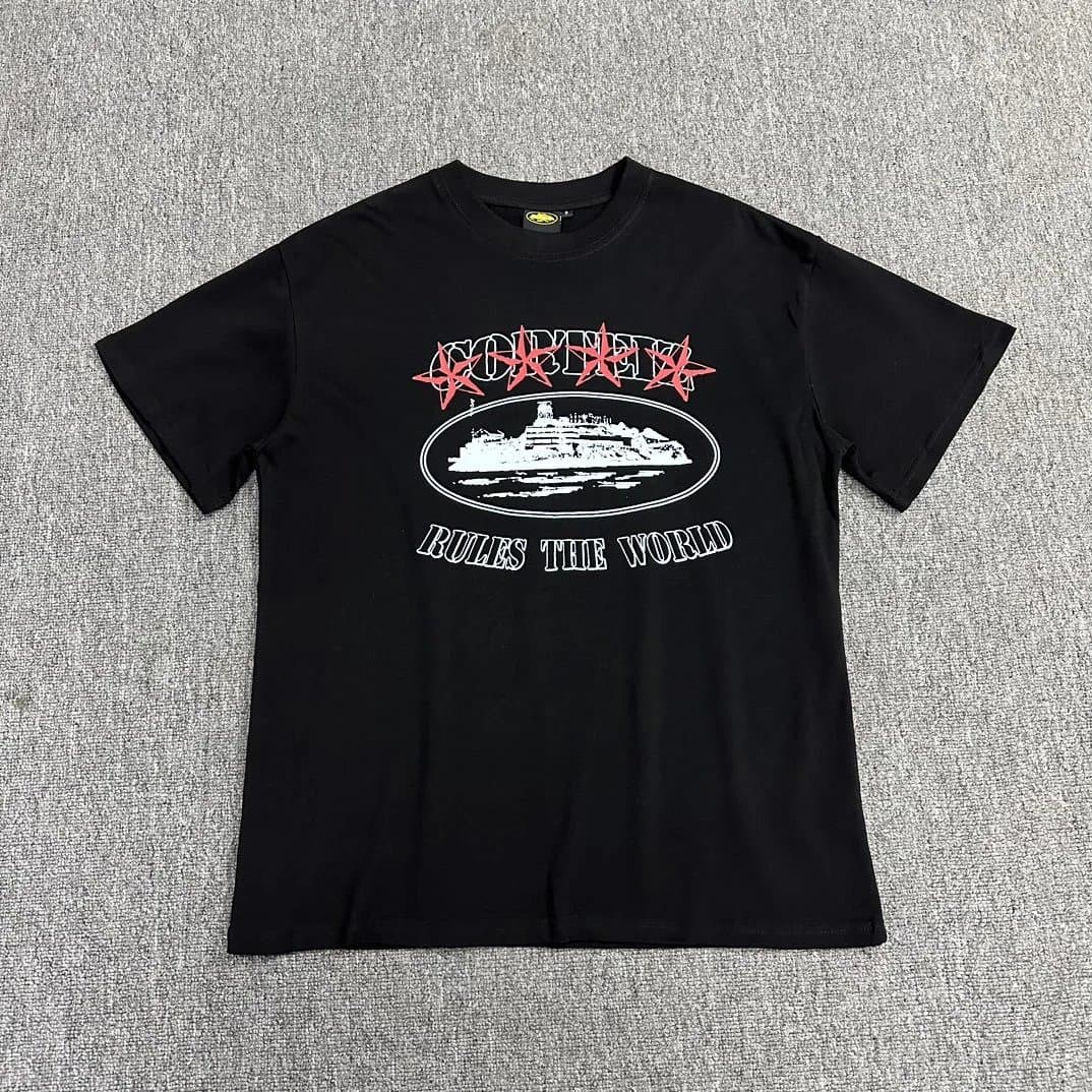 Corteiz T-Shirt CRTZ Script Logo — 3115 ( 黑色 )