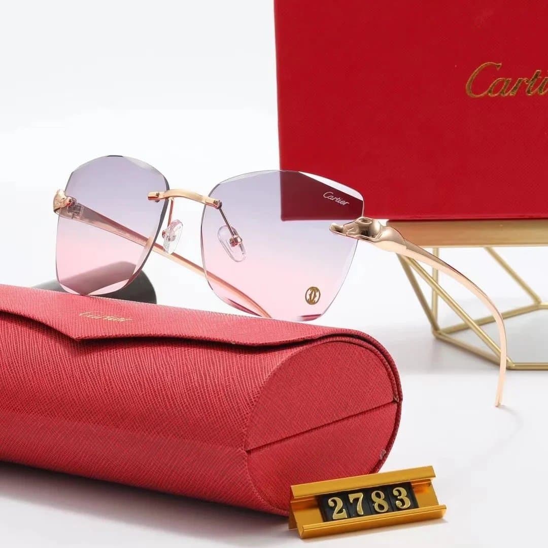 Cartier Sunglasses Gradient Pink Lens