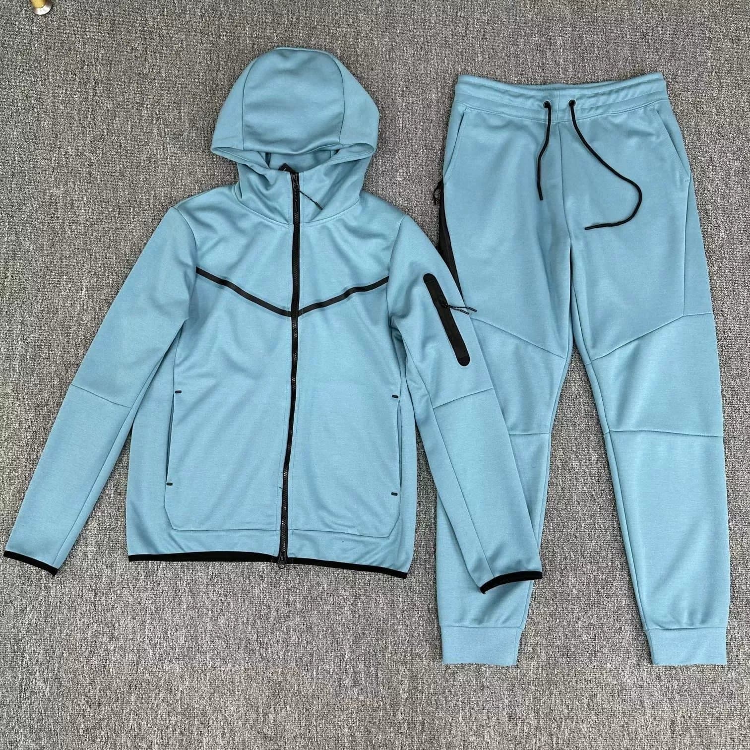 Nike Tech Fleece Hoodie and Joggers Light Blue
