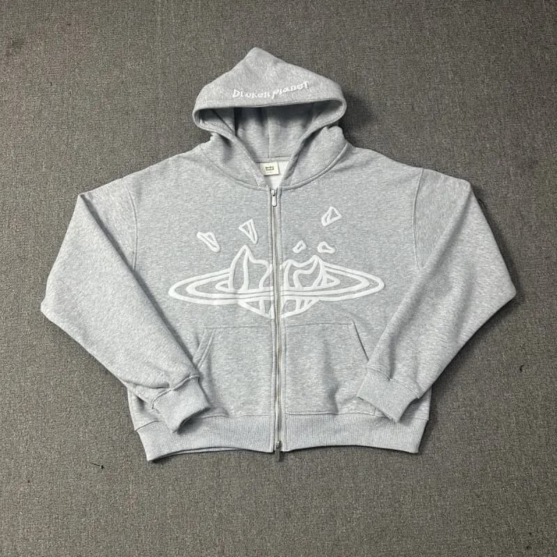Zip-Up Hoodie Broken Planet Logo