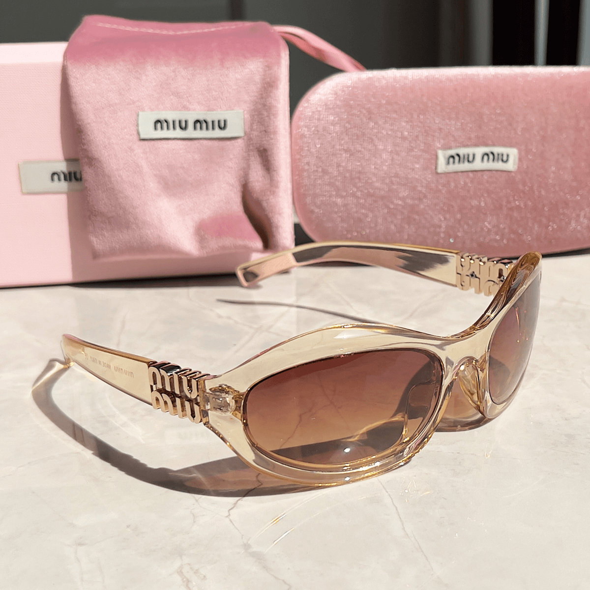 Miu Miu Rectangular Optical Frame Tortoiseshell — 3442018XZ