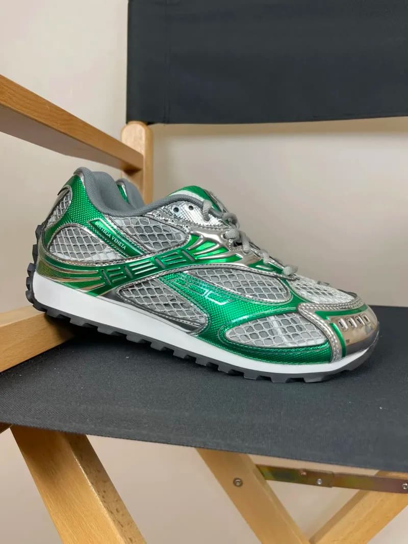 Bottega Veneta BV Runner Metallic Green