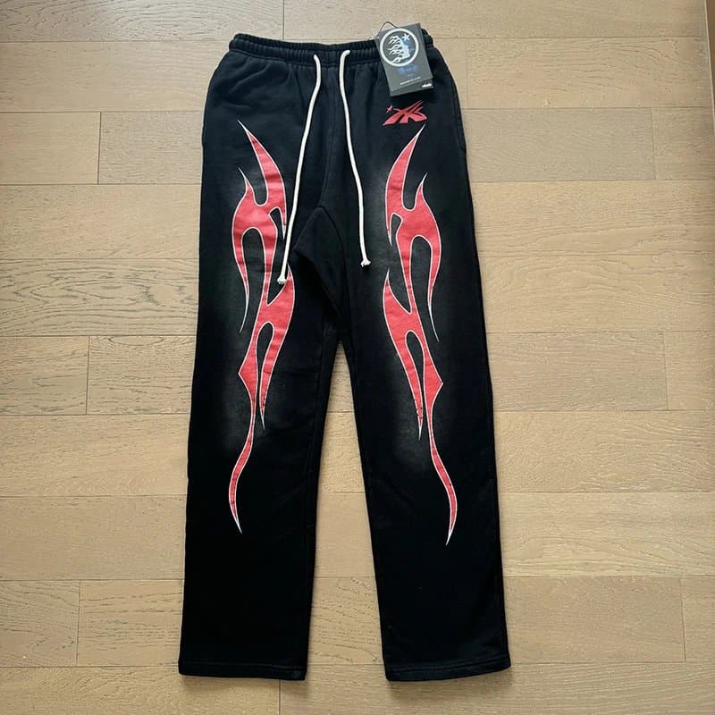 Hellstar Track Pants Flame Logo — X780黑色