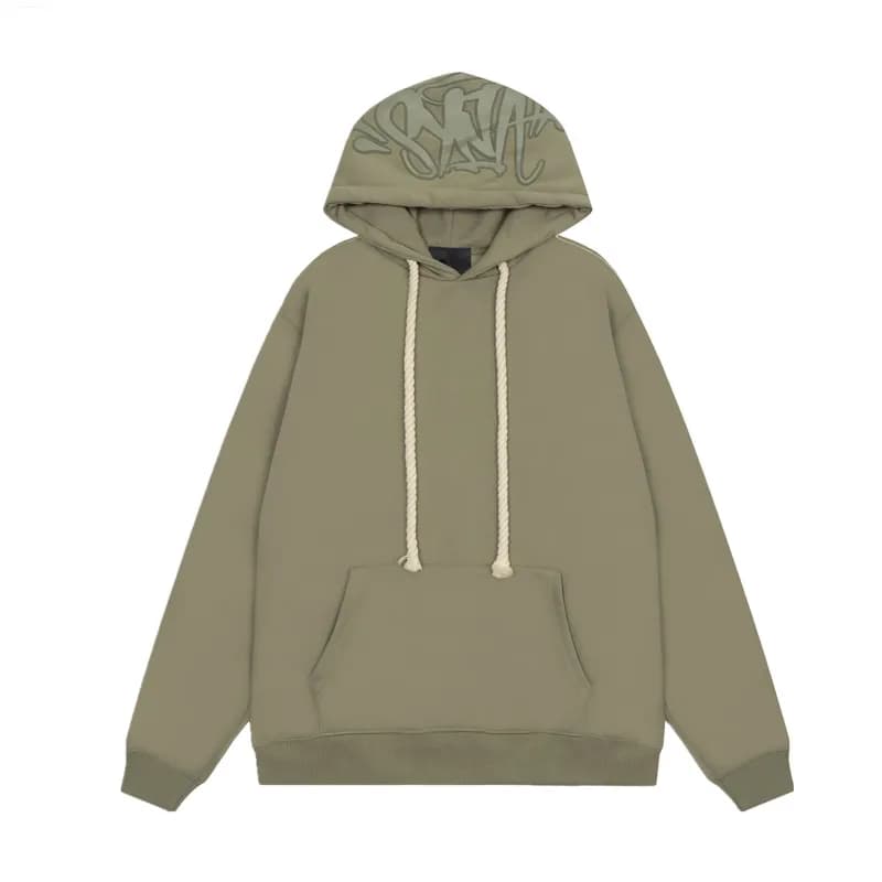 Supreme Hoodie and Shorts Set Graffiti Logo — 军绿色卫衣