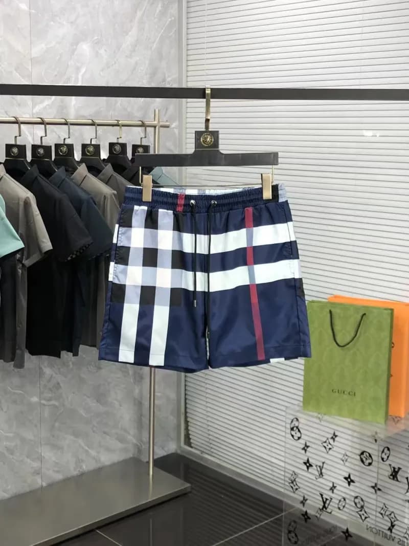 Gucci Checkered Swim Shorts Iconic Web Stripe