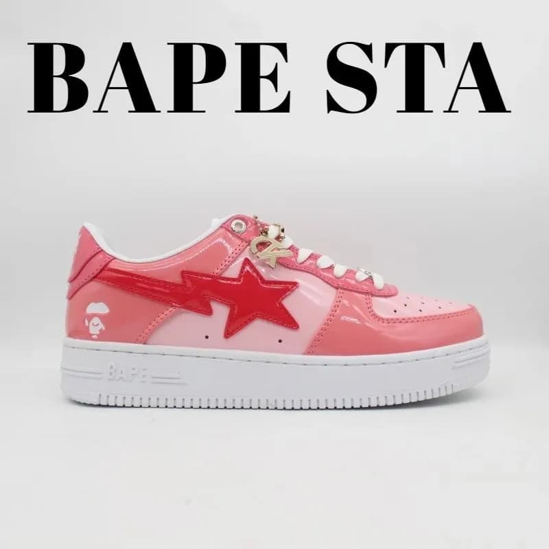 BAPE STA Marvel Collaboration — 1H20-191-046漆皮粉红白