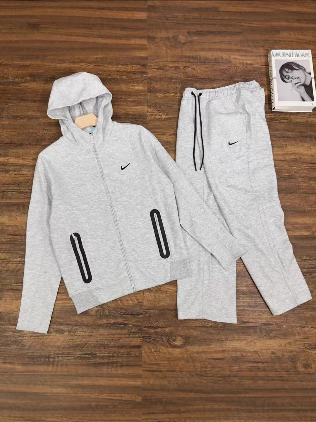 Nike Tech Fleece Hoodie and Joggers Heather Grey