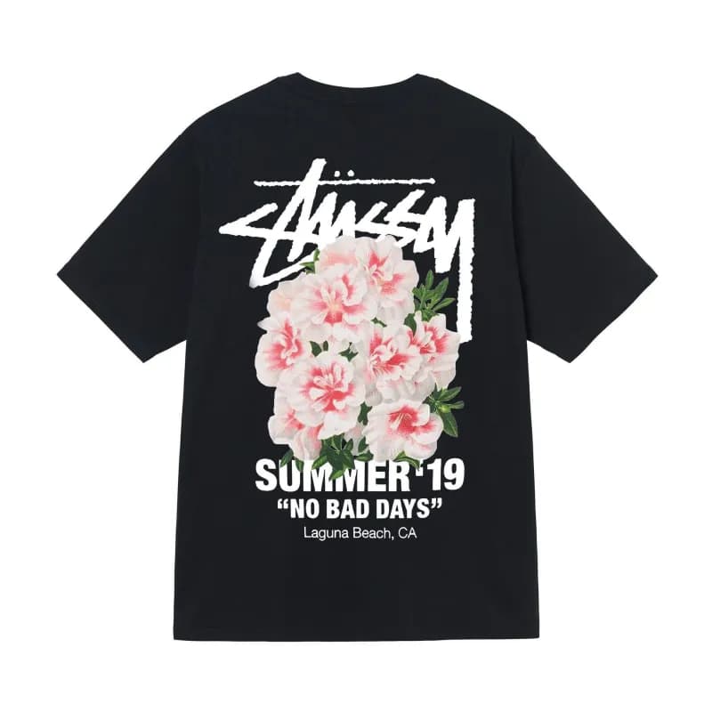 Stüssy Logo Tee Classic Stussy — Black [carnation]