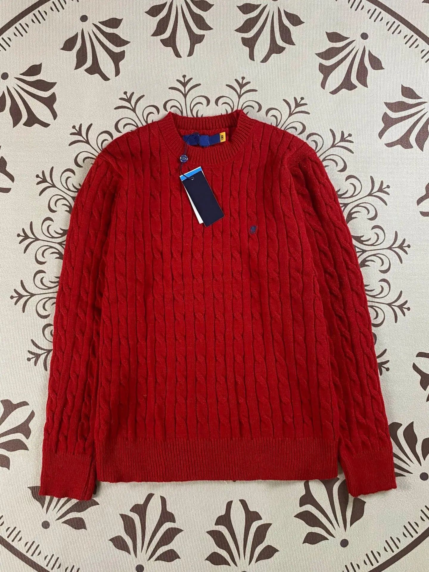 Polo Ralph Lauren Cable Knit Sweater Classic Cable — 红色