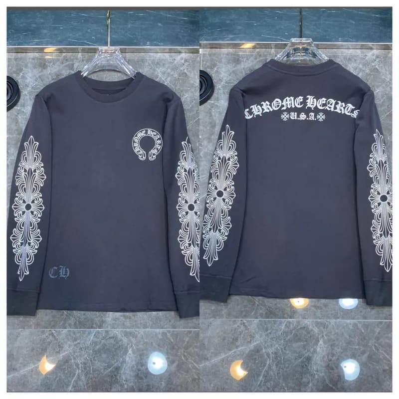 Chrome Hearts Long Sleeve Tee Baroque Print
