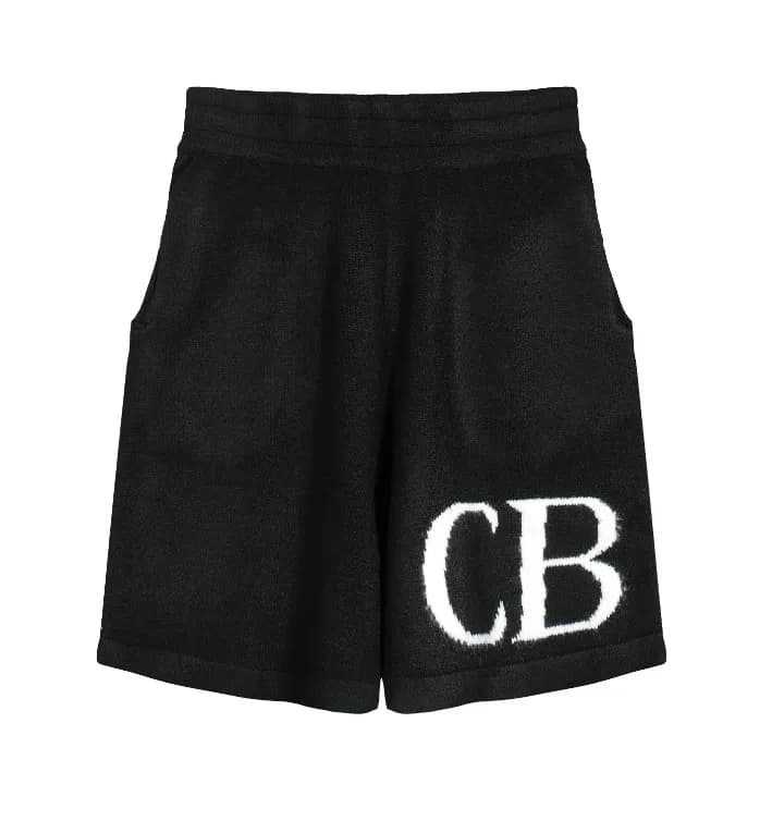 Corteiz Knit Joggers CB Logo — C7030 black