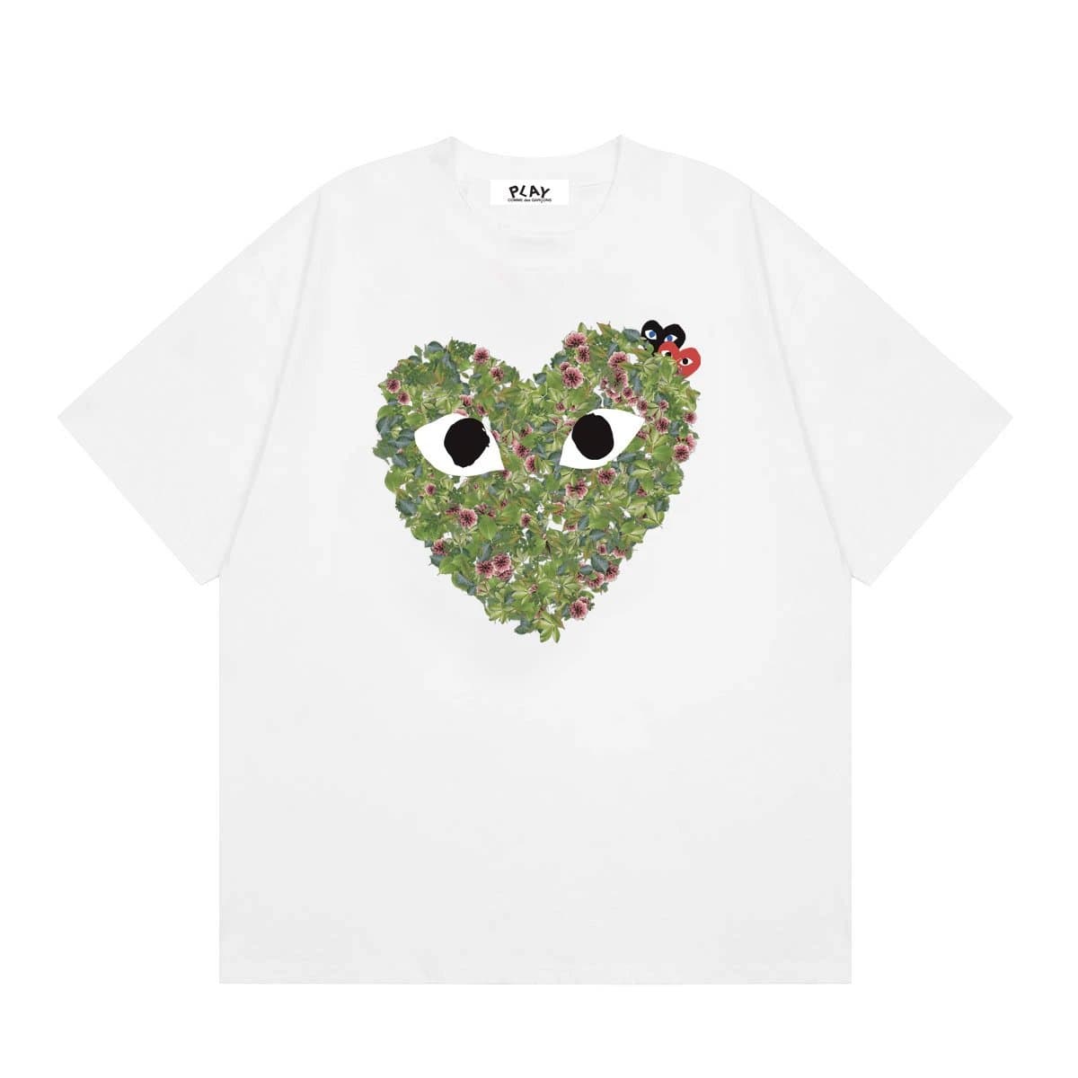 Comme des Garçons Heart T-Shirt Floral Heart Print