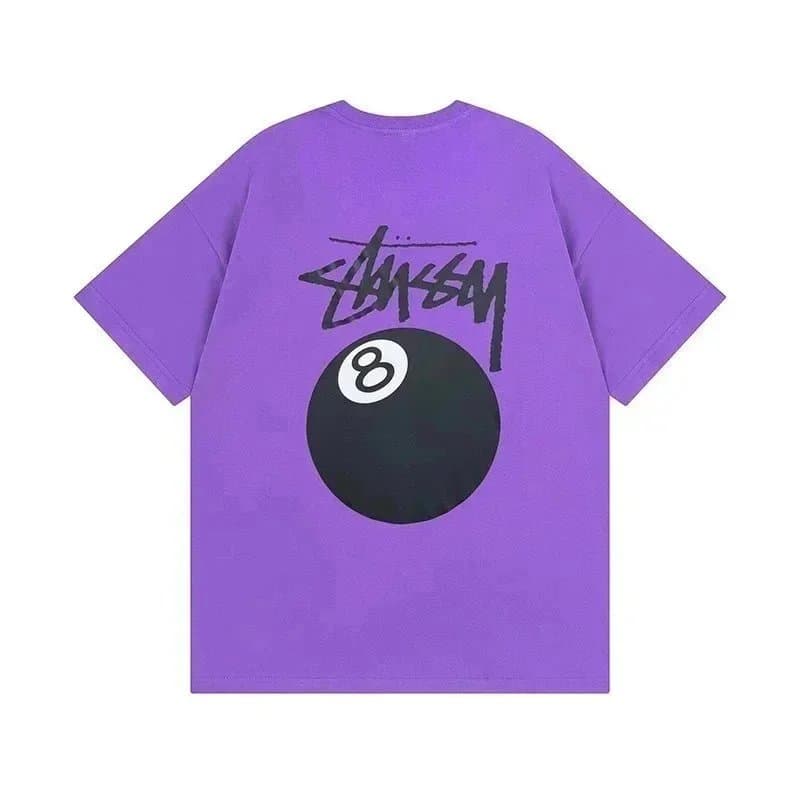 Stüssy Logo Tee Brushstroke Logo — 010127112-紫色