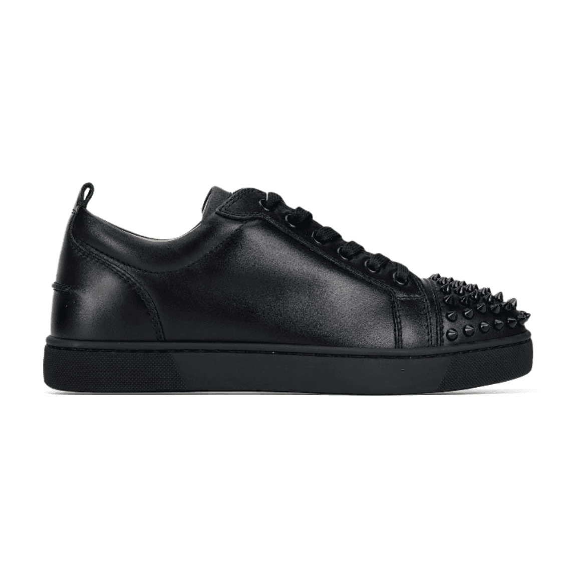 Christian Louboutin Louis Junior Spikes Black Leather with Studs