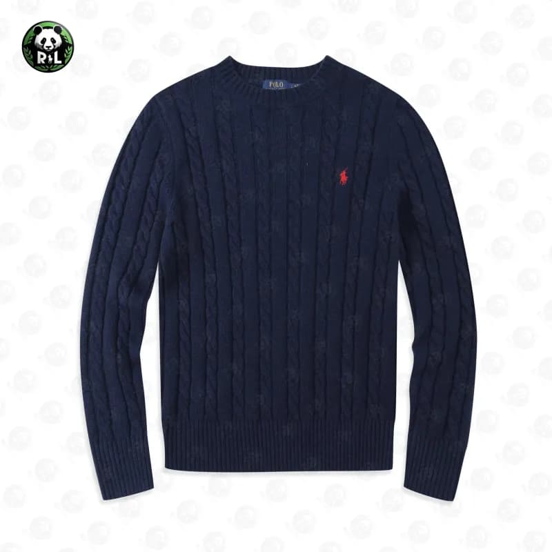 Polo Ralph Lauren Quarter-Zip Pullover Oatmeal — 毛衣蓝色