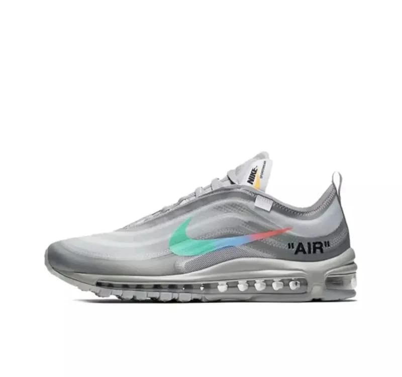 Nike Air Max 1 Fragment Design — OWF版 OW MAX97 灰银AJ4585-101