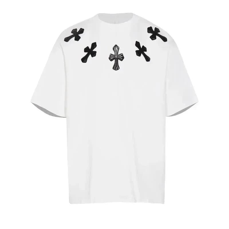 Chrome Hearts Graphic Tee Multi-Logo Print — 6032白色*Top quality