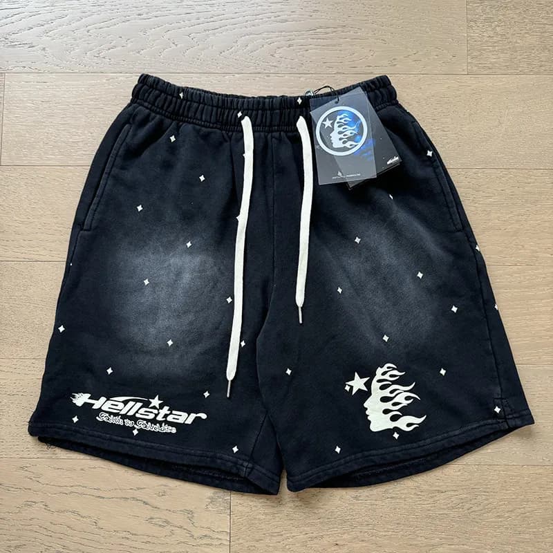 Sp5der Flame Shorts Gradient Flame Print — 770