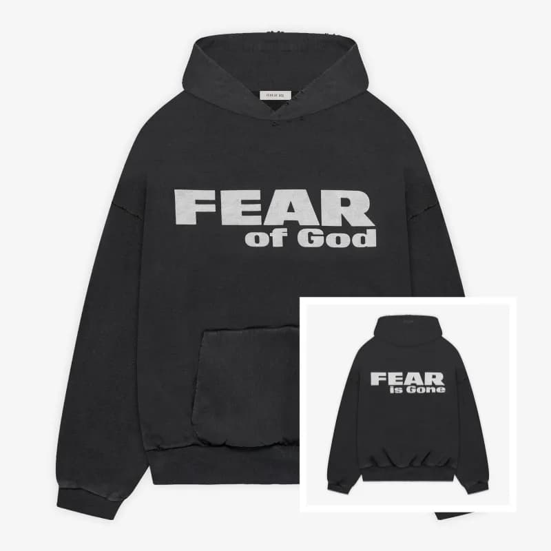 Fear of God Essentials Hooded Sweatshirt Embroidered Logo — LM866黑