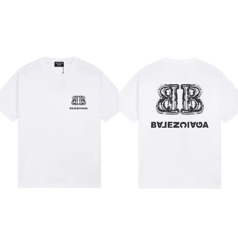 Balenciaga Logo T-Shirt Red Script — E18