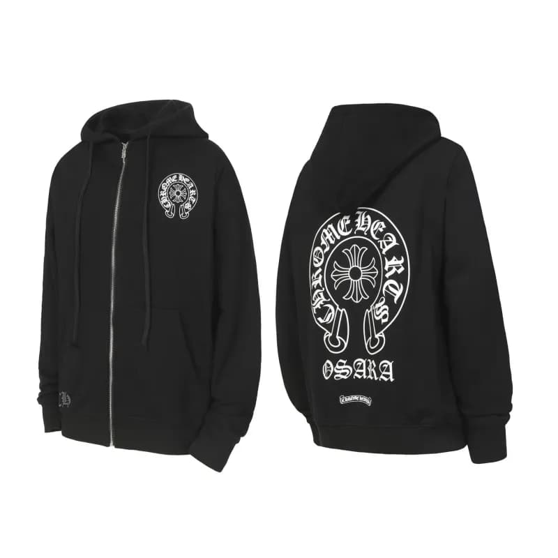 Chrome Hearts Hooded Sweatshirt Cross Logo Embroidery — K32黑色